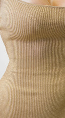 Calixa Lurex Midi Dress - Gold