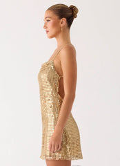 Kaitlin Mini Dress - Gold