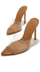Gia Pointy Toe Heels - Mocha Beige