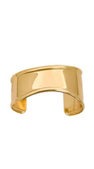 Cia Irregular Wide Arm Cuff Bracelet- Gold
