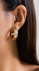 Rina Chunky Metallic Ear Cuff - Gold