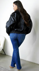 Rylin Mid Rise Bootcut Jeans - Blue