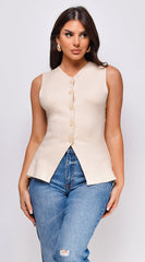 Rola Sweater Vest - Beige