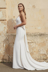 Mermaid Spaghetti Straps Wedding Dresses in White